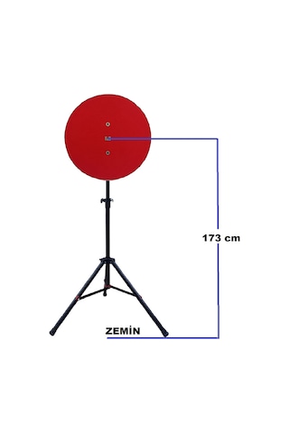 Dartsan TADA21072K Tripod Ayaklı Dart Arkalık Stand Seti Kırmızı