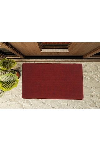 Kapı Önü Paspası, Halılı Paspas, 45 X 70 Bordo