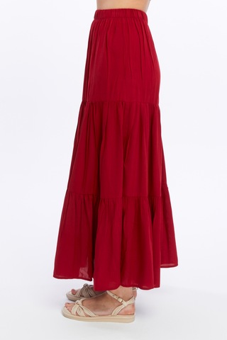 Anabel Uzun Etek Kırmızı