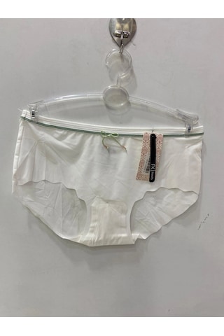 F.K Fk Dikişsiz Lazer Kesim Bikini Kilot Beyaz
