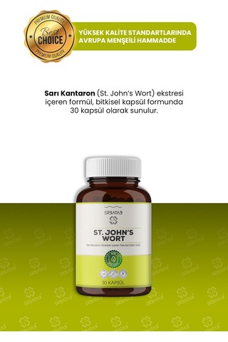 Erbatab St. John's Wort Sarı Kantaron Eki 30 Kapsül