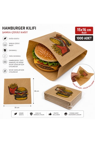 Hamburger Kagıdı 1000 Adet 15x16