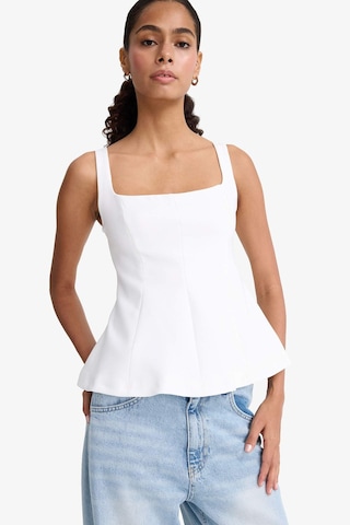 Defacto Fitted Kare Yaka Askılı Bluz F3471ax25auer138 Ekru