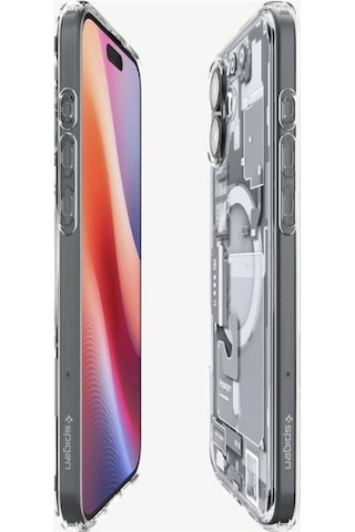 Spigen Apple Uyumlu iPhone 16 Plus İle Kılıf Ultra Hybrid Magfit Magsafe Özellikli Zero One White Şeffaf