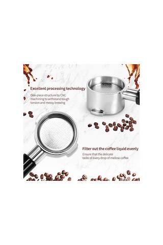 Dinosaurs Delonghi Ecp3420/ec155/bco430/ec260 Espresso Makinesi Için Filtre Sepeti İle 2 Kulak 51mm Dipsiz Portafilter 1 Adet