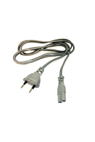 1.5M Gri Renk Teyp Işıldak Fişi C7 Power Güç Kablosu 1.5 Metre