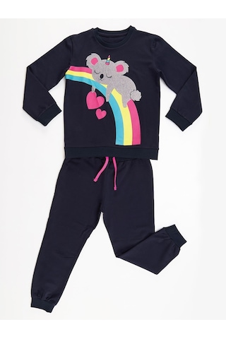 Denokids Simli Koala Kız Eşofman Takım Lacivert