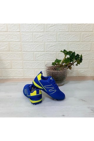 Jump 29143 Saks Mavi- Sarı Erkek Çocuk Halı Saha Futbol Ayakkabı 001