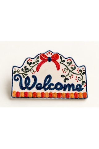 El Yapımı Seramik Welcome Dekor Giriş & Antre Dekoru 0