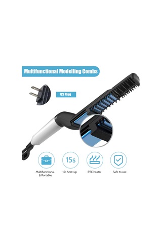 Maiyame Erkekler İçin Elektrikli Saç Ve Sakal Düzeltici - Ptc Hızlı Isınma, Seramik Fırça, Kolay Kullanim - Tame Saç Ve Sakal