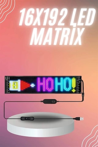 Matrix Led Cama Yapışan Telefon Kontrollü Panel Dijital Ekran Kumandalı Çok Renkli 28689544