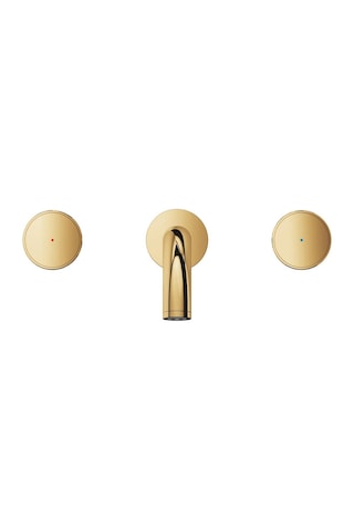 Grohe Atrıo Prıvate Collection 3 Delikli Duvardan Lavabo Bataryası M-Boyut - 20589GL0 Altın