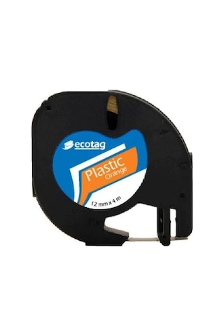 Dymo Letratag Muadil Plastik Şerit Etiket Turuncu 10'lu Paket