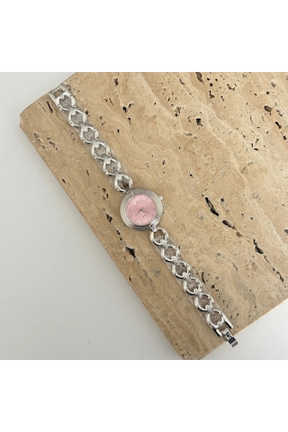 Savior Collection Helios Silver Pembe Saat