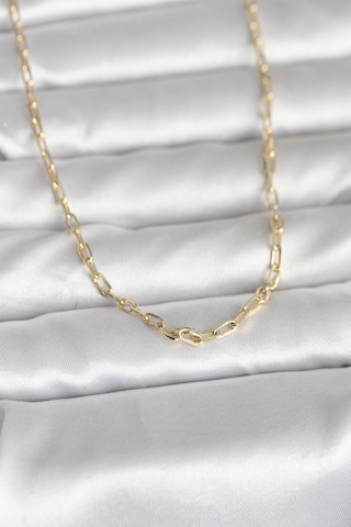 Zarif Boyunlar İçin 60cm Golden Pirinç Ataç Zincir Kadın Kolye Standart 53489109