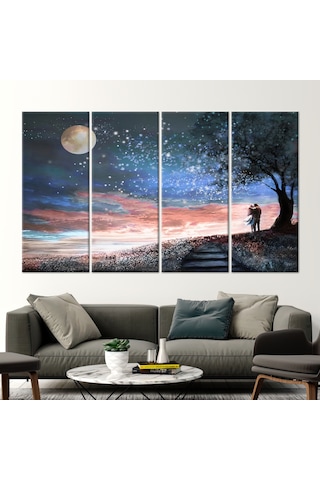 80x160cm 4 Parçalı Kanvas Tablo