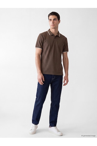 Lcwaıkıkı Classic Kahverengi Standart Fit Polo Yaka Erkek Tişört