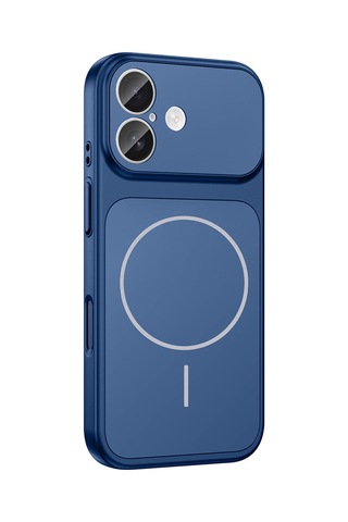 Apple Uyumlu iPhone 16 Kılıf Zore M-safe Şarj Özellikli Kamera Korumalı Formen Kapak Turuncu