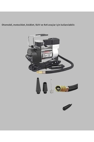 Zhltools Metal Gövdeli Oto Lastik Hava Kompresörü 12v 140 Psı Hızlı Şişirme