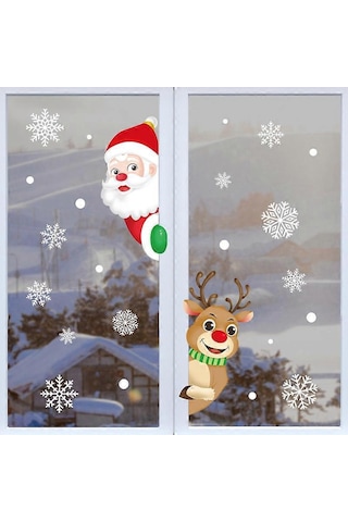 Noel Çıkartmaları Kendin Yap Noel Çıkartmaları Dekoratif Pencere Çıkartmaları 2024 Noel Çıkartmaları Noel Ağacı Çıkartmaları Noel