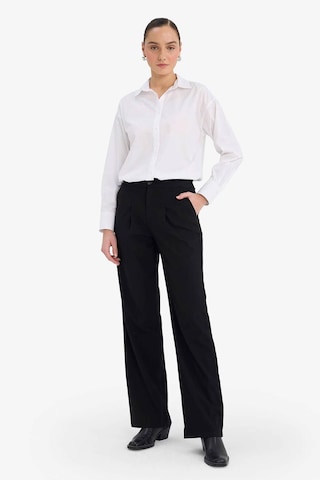 Defacto Wide Leg Çift Cepli Yüksek Bel Geniş Paça Pantolon G3822ax25aubk81 Siyah-bk81