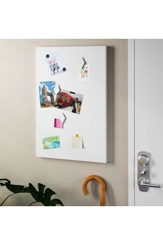 Mıknatıslı Pano , 50X32 Cm Beyaz Dekoratif Metal Magnet Panosu