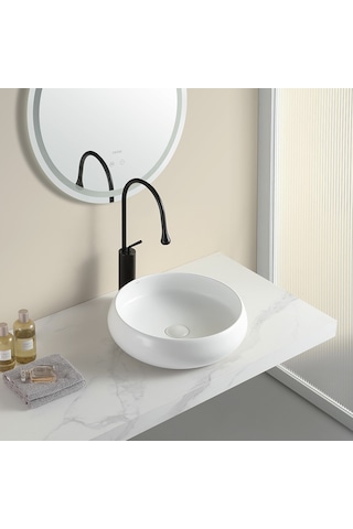 Ey-4760mb Mat Beyaz Tezgah Üstü Lavabo Renkli