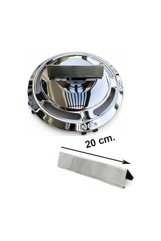 Universal Piramit Jant Kapağı Fırfırı 4'lü Set 20cm Krom Metal Profil-piramit Fırfır