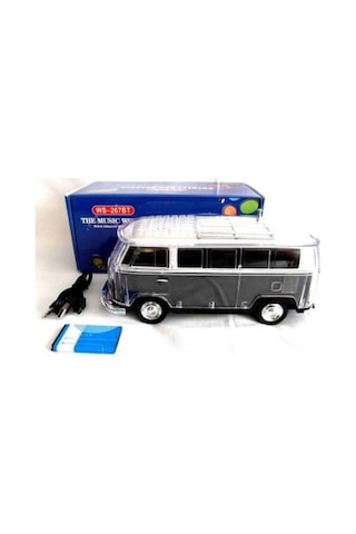 WS-267BT Işıklı Klasik Minibüs Radyo Bluetooth Hoparlör