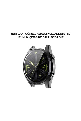 42mm Için Kılıf 360 Full Round Soft Silicone Şeffaf Gt3 42mm İle Uyumlu Kılıf - Şeffaf