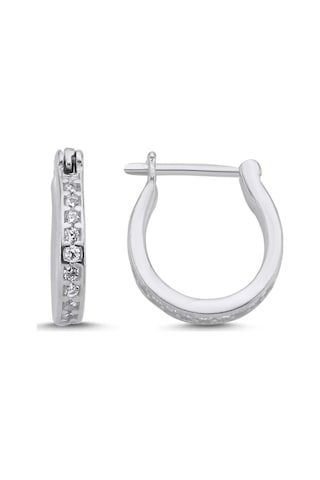 925 Ayar Gümüş Zirkon Taşlı & Tamtur Halka Küpe