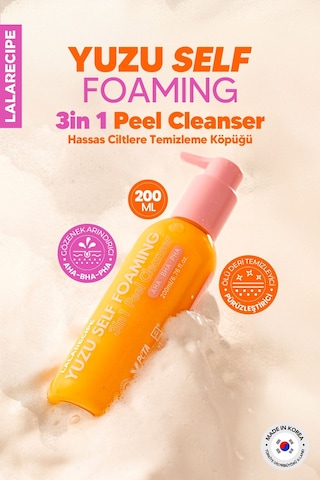 Lalarecipe Aydınlatıcı ve Pürüzsüzleştirici Köpüren Temizleyici LalaRecipe Yuzu Self Foaming 200 ml