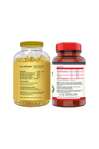 Flx Omega 3 Balık Yağı 180 Softgel & Nevfix Coenzyme Q10 200 Mg K