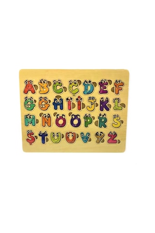 Ahşap Türkçe Harfler Puzzle-29 Harfli Bultak Puzzle Türkçe Alfabe
