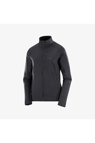 Salomon Essentıal Lıghtwarm Kadın Tam Fermuar Polar Deep Black Lc2445900 Siyah