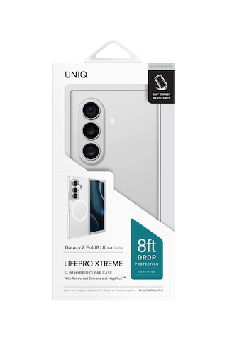 Samsung Galaxy Uyumlu Z Fold 8 Ultra Kılıf Lifepro Xtreme Köşe Koruma Ve Leke Tutmama Magsafe Koruyucu Kapak Şeffaf