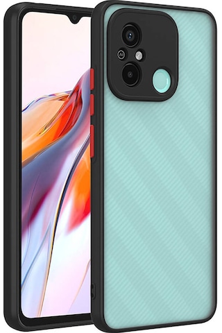 Xiaomi Redmi 12c Kılıf Zore Hux Kapak Siyah