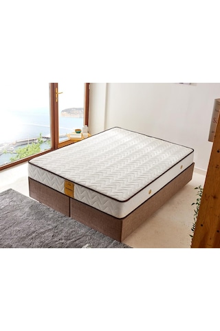 Exclusive Yatak 100x200 Tek Kişilik Visco Yatak Ekstra Lüks Yaysız Yatak 24 Cm Pamuklu Keten Doğal Kumaş