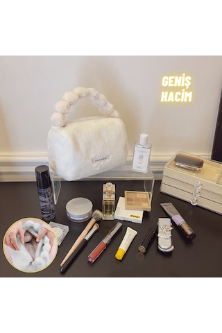 Dekohop Peluş Makyaj Çantası