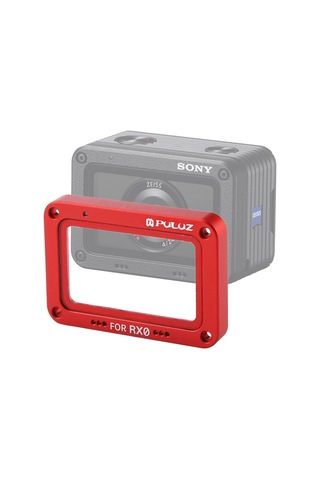 Puluz Alüminyum Alaşımlı Alev + Sony Rx0 / Rx0 Iı İçin Temperli Cam Lens Koruyucu, Vidalar Ve Tornavidalar İle Kırmızı
