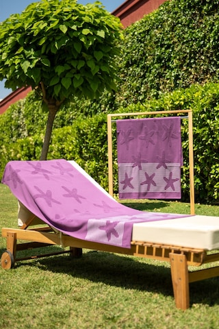 Menderes Home Cotton Collection Bukle Plaj Havlusu Yıldız Mor
