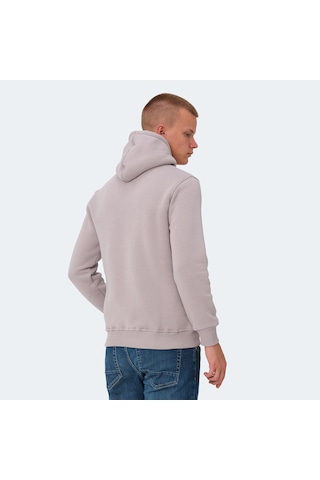 Slazenger OCTAVIA IN Erkek Kapüşonlu Cepli Taş Gri Sweatshirt