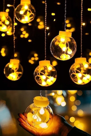 Buradanaldım 12 Toplu Animasyonlu Küre Perde Led 3 M