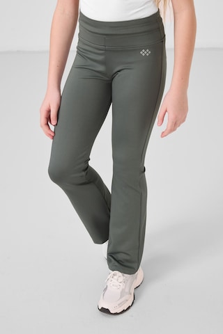 Tommylife Haki Esnek Standart Fit Basic Performans İspanyol Paça Kız Çocuk Tayt - 75193 Haki