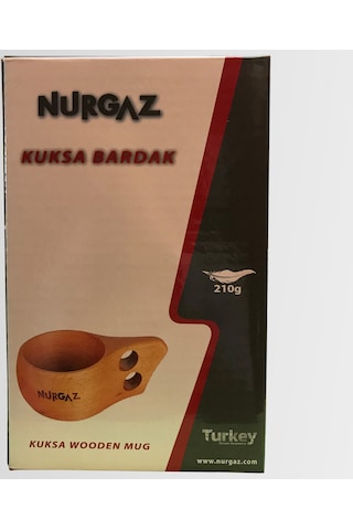 Nurgaz Ng-Kks-L Kuksa Ahşap Fincan Kupa Kamp Bardak Leon