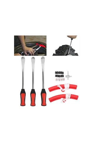 Teltree Motosiklet, Bisiklet Ve Atv Lastik Tamiri Araç Seti - 45 Numaralı Krom Vanadyum Çelikten Yapılmış, Ergonomik Tasarım, Kolay Kullanıma Uygun