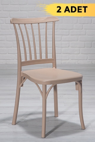 2 Adet Violet Cappucino Pratik Sandalye / Balkon-Bahçe-Mutfak