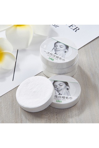 Xiyyadms Sıkıştırılmış Pamuk Havlu Seti - Seyahat Ve Kamp İçin Pratik, Taşınabilir, 6 Adet Beyaz