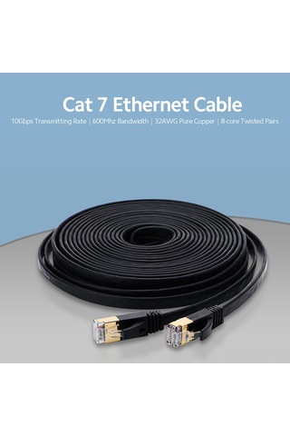 Kosona Cat 7 Ethernet Kablosu 10gbps 600mhz 32awg Saf Oksijensiz Bakır 8 Çekirdekli 1m Beyaz - Hızlı Ve Kararlı Veri Transferi