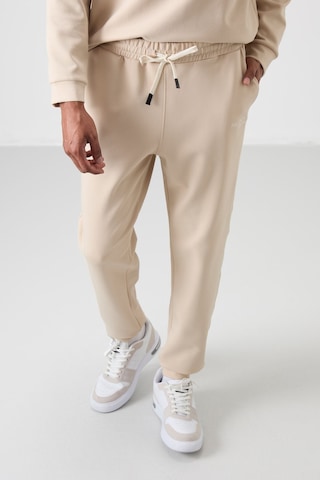 Tommy Life Bej Pamuklu Kalın Yumuşak Dokulu Comfort Fit Nakışlı Erkek Eşofman Takım - 85254 Bej